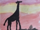 Schilderij 'giraf´