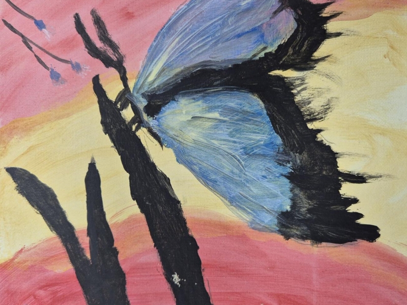 Schilderij 'vlinder'